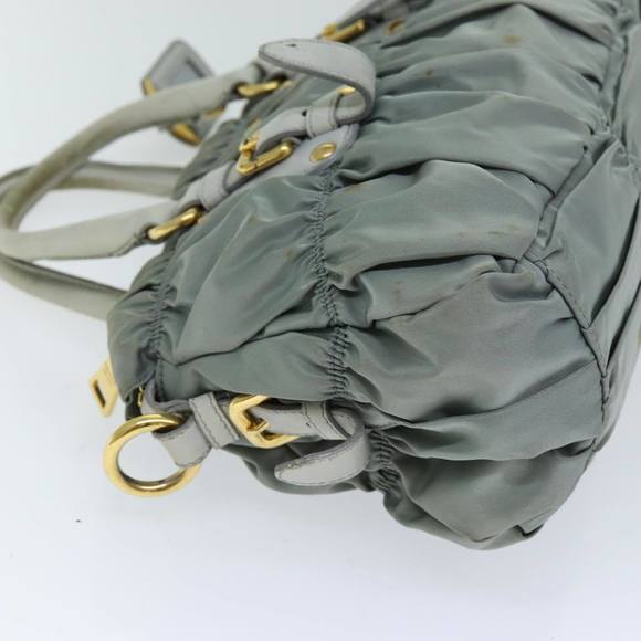 PRADA Hand Bag Nylon 2way Green Auth 74635 - Picture 4 of 16